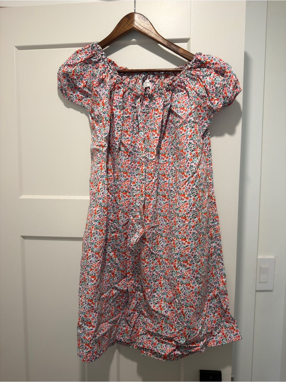 piyama floral mini dress